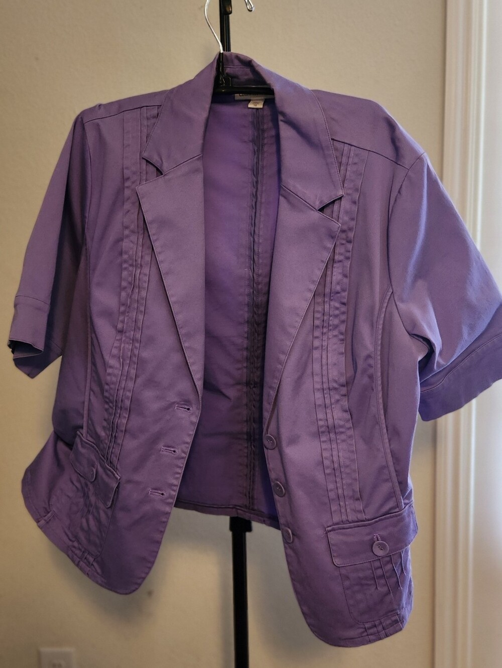 Coldwater Creek Short-Sleeve Purple Blazer